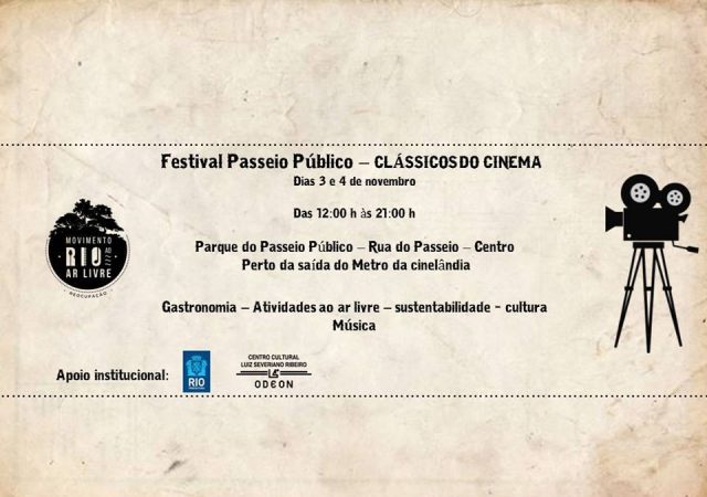 03 e 04/11: Festival Passeio Público do Rio de Janeiro – Clássicos do Cinema
