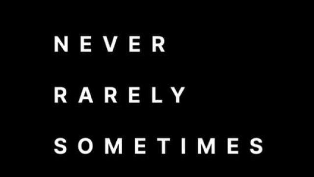 Never Rarely Sometimes Always